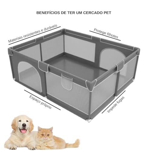 Seu Pet Livre para Brincar: Cercadinho Gigante 150x180cm - Totalmente Seguro!