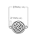 JGFinds Celtic Knot Connector Charms, Silver Tone Findings, 80 Pack (20 of Each Style) - Endless Irish Knot, Tibetan, Rune Charm, Wiccan, or Celtic Jewelry