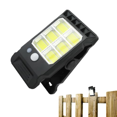 Lampada A Clip Solare Con Sensore Intelligente | Lampada Decorativa A 3 Modalità Per Giardino, Cortile, Recinzione, Cancello, Patio, Terrazza, Percorso, Garage, Ombrellone | Illuminazione Solare Da Es