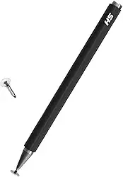 Caneta stylus capacitiva para telas touch (tablets, smartphones e notebooks) compatível com Apple, Samsung, Xiaomi, Motorola, etc (Preto)