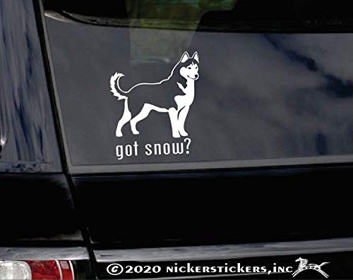 Got Snow? NickerStickers® Siberian Husky Vinyl Window Auto Decal Sticker