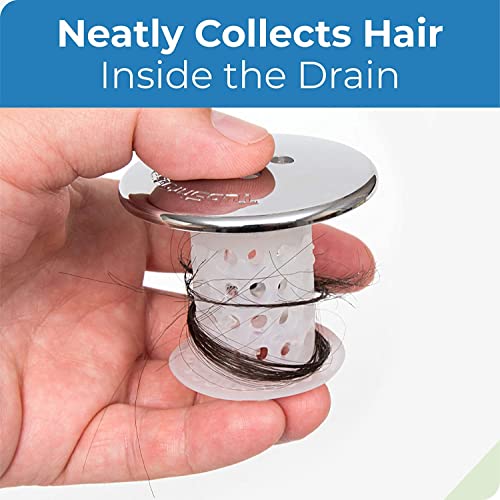 Tubshroom Tub Drain Hair Catcher, Chrome – Drain Protector And Hair Catcher For Bathroom Drains, Fits 1.5” – 1.75” Bathtub And Shower Drains #TOP2