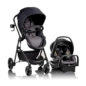Evenflo Pivot Modular Travel System with LiteMax Infant Car Seat (Casual Gray)