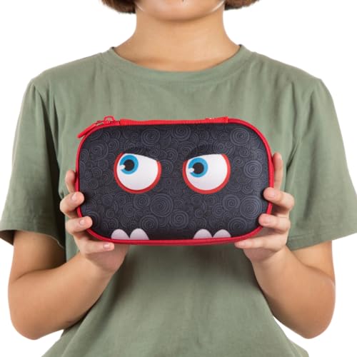 Image of ZIPIT Wildlings Pencil Box for Kids, Large Capacity Cute Pencil Case for School, Stationery Organizer Box, Black
