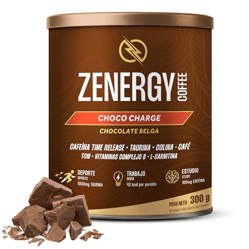 Zenergy Coffee – | SuperCafé keto coffee, | Sabor Chocolate Belga | L carnitina, Cafeina, vitamina b | Energía estable sin temblores, más enfoque, concentración y bienestar diario. Sin azúcar. 300g