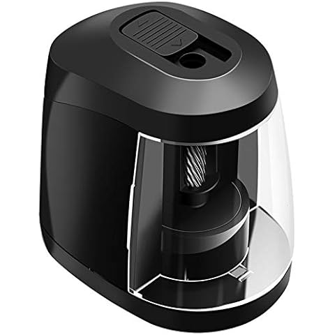 SMBOX Electric Pencil Sharpeners Battery Powered or AC Powered Pencil Sharpener With Container Electric Sharpener Autostop Pencil Sharpener for 6-8mm Colored Pencils No.2 Sketching Drawing Pencils Cover