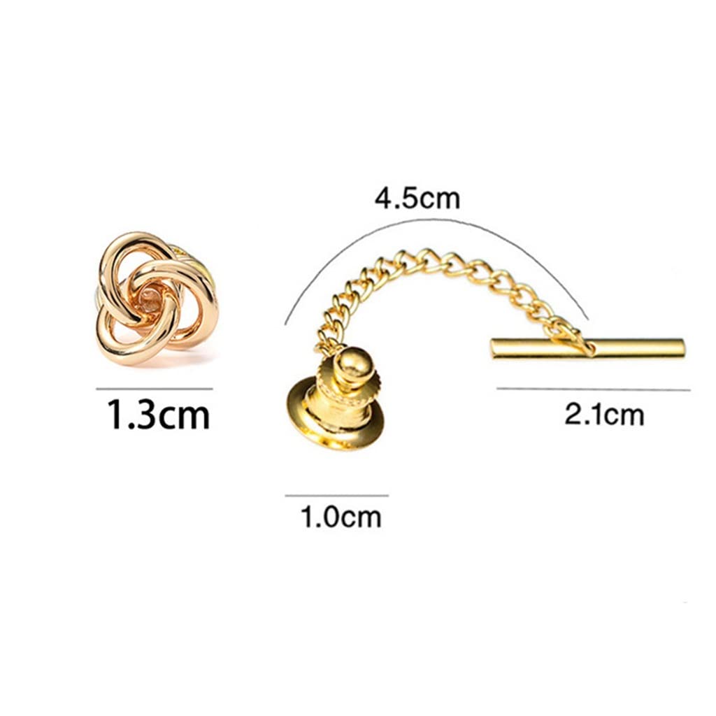 Herren-Krawatten-Pin-Shirt kreatives DREI-Ring-Gewebe-Gewindekugel Kleiner Schnalle Pin Krawatte Clip