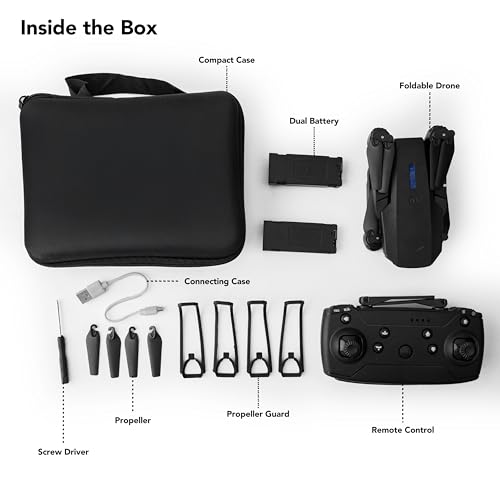 Image of Foldable Drone with 4K Camera | Portable WiFi Mini Drone with Camera for Kids & Adults | Gesture Selfie, Live Video, Altitude Hold, One Key Takeoff, 360 Flips