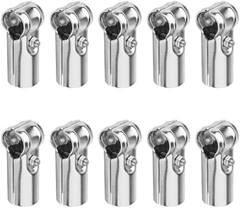 10 Sets 1 3/8 Inch(32-34mm) T Pipe Clamp Connector Chain Link Fence Clamp, Stainless Steel 201 Tee Chain Link Fence End Rails Clamps, Thickness 1.8mm(Bolts/Nuts Included)