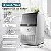 Amzgachfktch Commercial Ice Maker, 100lbs/24H Ice Maker Machine, Auto Self-Cleaning, LED Digital Display, Blue Light, Under Counter/Freestanding Ice Machine for Home/Office/Restaurant/Bar