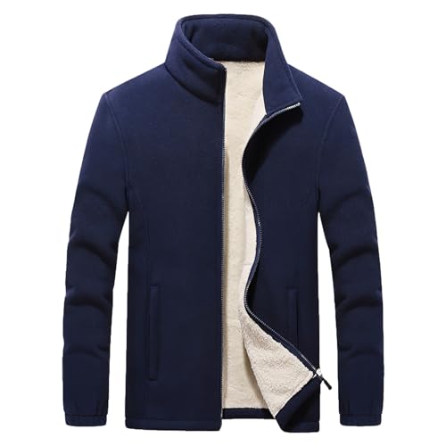 Chaquetas de forro polar invierno hombre chaquetones cálidos cuello alto S-6XL