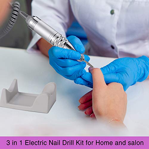 Nail Dust Collector Electric Nail File Machine New Upgraded Salon & Home Equipment Expert 3 in 1 Nail Machine with Nail Drill Dust Collector Desk Lamp