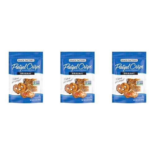 Image of Snack Factory Original Pretzel Crisps, Non-GMO, 7.2 oz Resealable Bag (Pack of 3)
