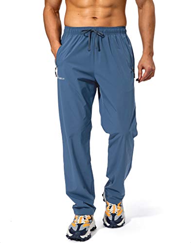 Image of Pudolla Men's Workout Athletic Pants Elastic Waist Jogging Running Pants for Men with Zipper Pockets