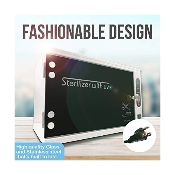 JJ-CARE-UV-Sterilizer-for-Salon-UV-Light-Sanitizer-Box-UV-Sterilizer-Machine-with-Stainless-Tray-for-Spa-and-Beauty-Tools-Salon-Tool-Tabletop-Sterilizer-Cabinet JJ CARE UV Sterilizer 8 Liter Capacity, UV Light 99% Sterilization Killing Efficiency, LED Timer UV Sterilizer Cabinet for Salon, Spa, Office and At Home Use, Professional Tabletop UV Sterilizer,