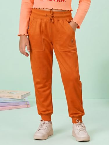 Image of KiddoPanti Boys Solid Fleece Track Pants | Cotton Poly Fleece Fabric | Ankle Length Bottom Rib | 2 Front Patch Pocket | Elastic Waist & Drawcord | Jogger Track Pants for Boys
