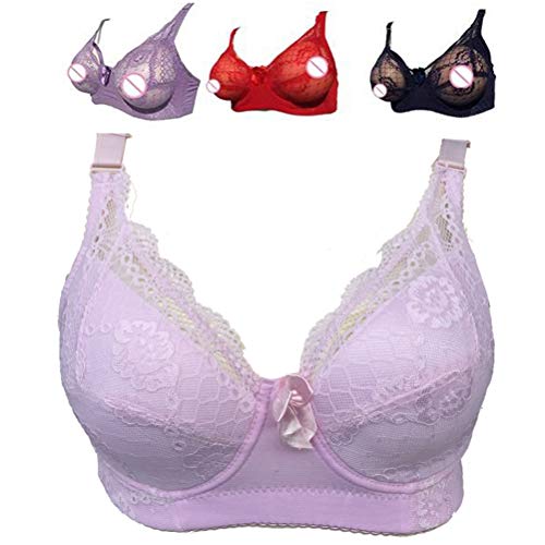 Sutiã de bolso falso para seios de silicone para crossdressers Cosplay adereço 95D (azul)