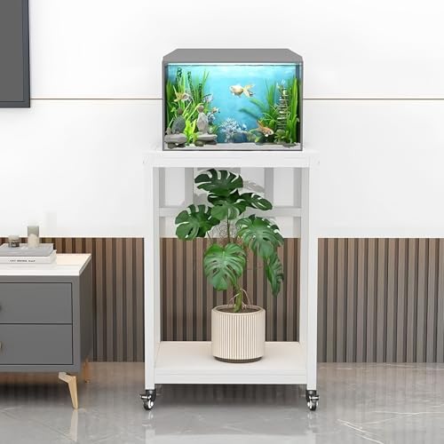 SAXLERS Double-Tier Aquarium Stand with Storage, 15.7x11.8in
