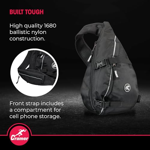 Image of Cramer AT Messenger Pack for Athletic Trainers, Durable Over the Shoulder Sling Bag, Lightweight, Empty, Fanny Pack Alternative, Carries Essential Supplies, Including Tape and Scissors, 1 Count