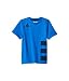 adidas Big Boys' Short Sleeve Graphic Tee Shirt, Medium Blue, L
