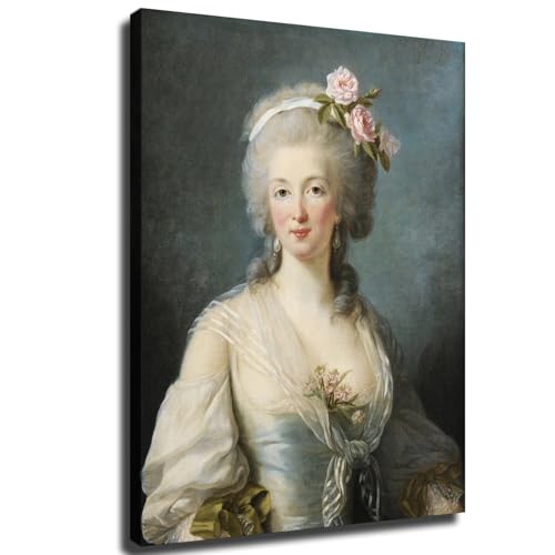 Portrait of Jeanne De Valois by Elisabeth Louise Vigée Le Brun Print Photo Canvas Poster Print -HD Wall Art Aesthetics for Living Room Bedroom Office Kitchen Gym bar Home Decoration (20x27inch-Unframed)