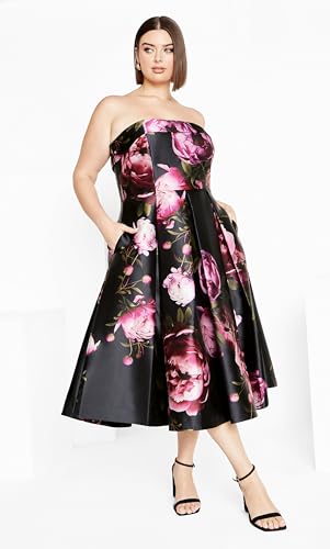 Image of City Chic Women's Plus Size Dress - Tiffany Bloom