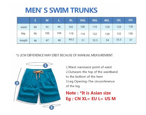 Mens Shorts 2PCS Men's Board Shorts Swim Trunks Elastic Quick Dry Short Beach(Color1,XL)2