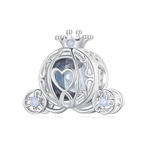NINGAN 925 Sterling Silver Pumpkin Cart Charm Cover