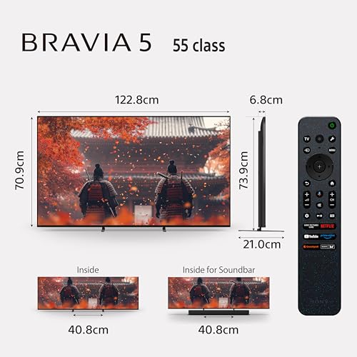 Sony 139 cm (55 inches) BRAVIA 5 4K Ultra HD Smart Mini LED Google TV K-55XR50