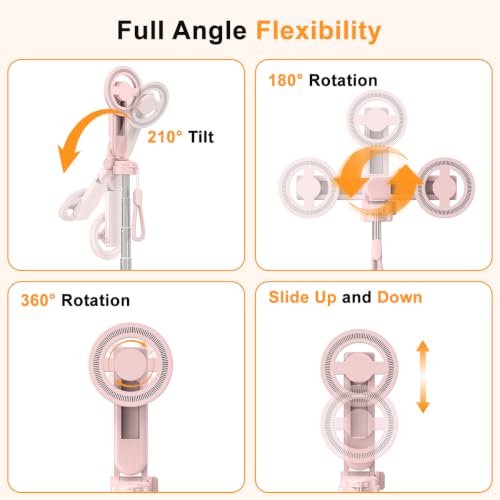 Image of Upgrated 5-in-1 Magnetic Selfie Stick with Remote for Cell Phone 360 Rotation.Can Transforms into Mini Tripod /Camera Grip /Handheld Stabilizer /Phone Stand.Extend to 25 inches