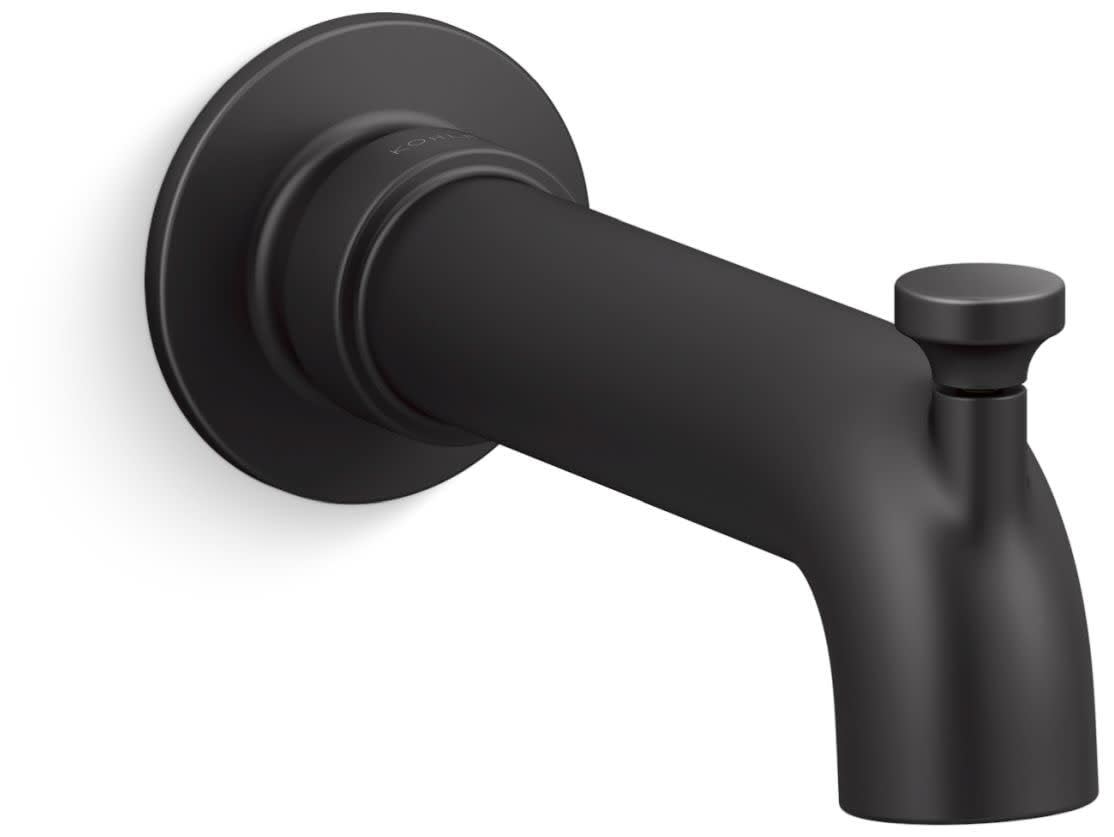 Kohler K35923-BL Castia by Studio McGee 6-5/8" Integrated Diverter Tub Spout Matte Black