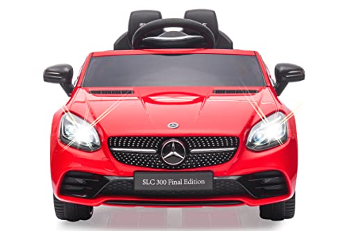Jamara 461801 - Ride-On Mercedes-Benz Slc Rosso 12V - Licenza Ufficiale, 2 Velocitá, Luci Led, Suoni, Musica Aux Usb Micro Sd, Ruote Con Anelli In Gomma Ultragrip - 3
