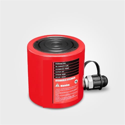 JOXLOVER Hydraulischer Wagenheber, Hydraulischer Zylinder mit geringer Höhe RSC-3050 Hydraulikzylinder mit Einer Tonnage von 30T Arbeitsweg von 50mm Für die meisten Pkw, LKW und SUVs