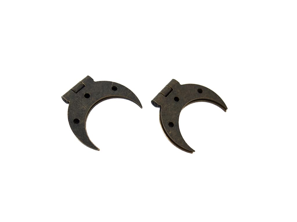 Backwoods Provisions 2" Small Steel Crescent Moon Hinge - Steel with Bronze Finish - Set of 2
