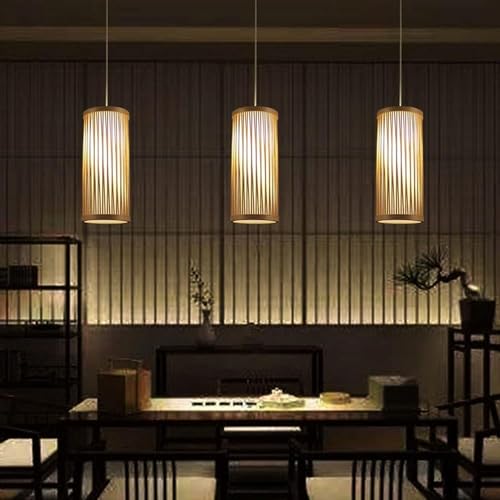 Lámparas de decoración de pasillo de mimbre natural tejidas a mano 5