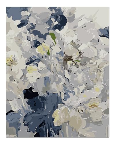 Peinture par numéro adulte kit fleurs pour créer un tableau moderne dans votre salon