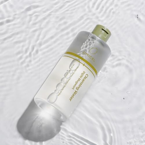 OMICEL INJIN Mugwort Mineral Cleansing Water (1 Count) - Gentle Makeup Remover | Micellar Water with Tea Tree Leaf Water | Glucose-Infused Formula for Effective Cleansing