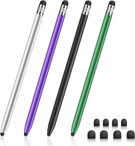 Digiroot 4 STÜck 2-in-1 Stylus Pens mit Gummispitzen für Tablets/Handys
