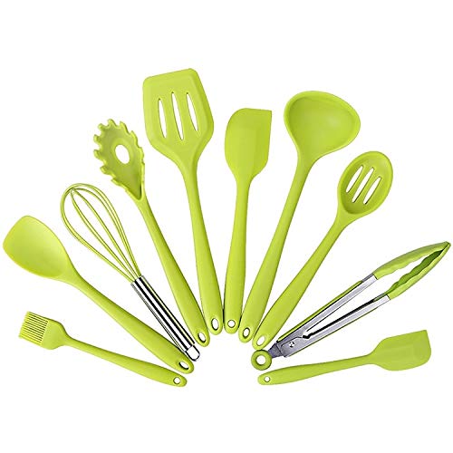 Wuqiang Cottura strumenti utensili Set Silicone Utensili da cucina Set 10 cucina dei pc termoresistente Cucina Non-Stick utensili da cucina di cottura Strumenti, Strumenti di cucina gadget Set for ant