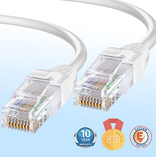 Elfcam - 80m Câble Réseau Ethernet RJ45 Cat 6 Rond Blanc, 1Gbps, 26AWG - View #9