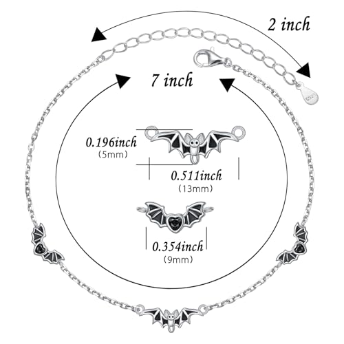 Image of Ladytree Bracelet for Women 925 Sterling Silver Cute Flying Bat /Blue Jay /Turtle /Bunny /Stingary /Octopus Charm Adjustable Bracelet Ocean Jewelry Gifts for Teen Girls Mother Wife Daughter Family