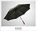 Balios Prestige Travel Folding Umbrella, Handmade Wood Handle, Auto Open & Close, Exquisite Patterns, Designed in UK (olive green)