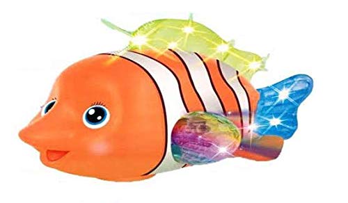 TEMSON Fish Toy for Kids with Beautiful 3D Lights and Sound, Musical Fish Game Toy for 1 2 3 4 5 Year Old Boys and Girls