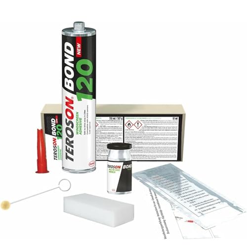 Kit collage pare brise polyuréthane TEROSON BOND 120 pour vitrage automobile, adhésif haute résistance compatible ADAS, réparation et remplacement rapide,...