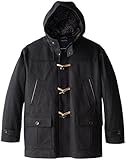 Nautica Men's Herringbone Walker Coat with Bib, Charcoal, Large
