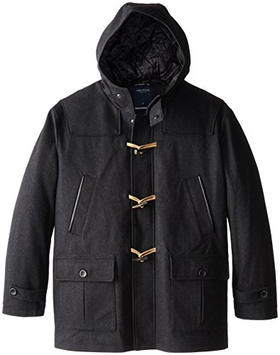 Nautica Single Breasted Wool Peacoat- Men’s Winter Dress Coat