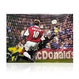 Exclusive Memorabilia Arsenal-Foto, signiert von Dennis Bergkamp: Hattrick