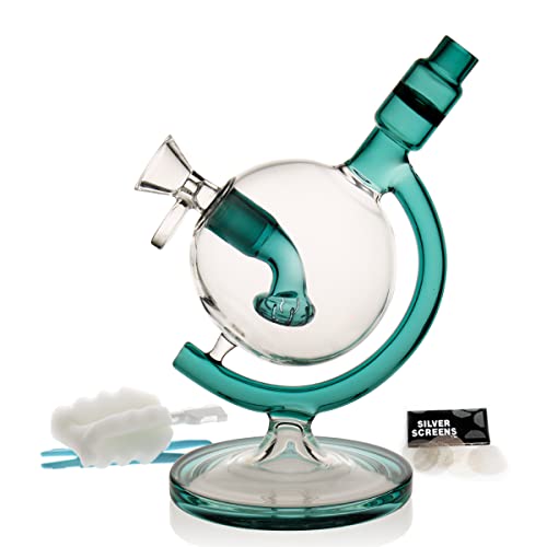 Bong de Cristal Con Percolador y Nido de Abeja - Bong de Agua Con Hielo Para Fumar - Set Glassic Hooahk Con Tubos Pipa y Cachimba Grande - Accesorios Incluidos