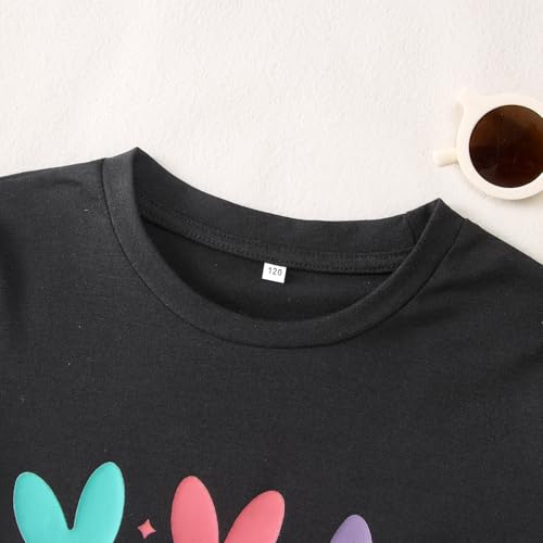 MODNTOGA Boys Girls Easter Outfit Bunny Graphic T-Shirt Chillin' with My Peeps Letter Back Print Shirt Short Sleeve Tee Tops4