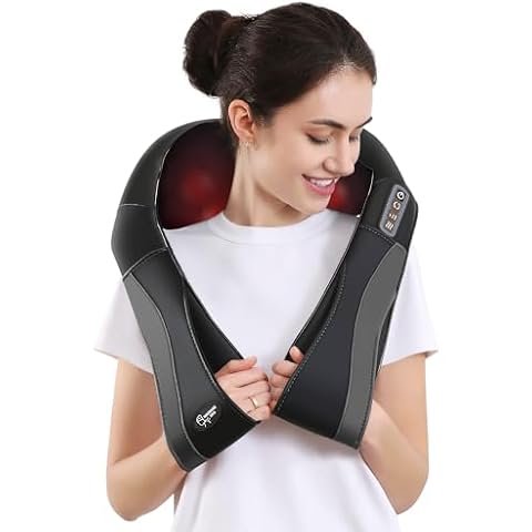 Careboda Back Neck Shoulder Massager with Heat Cover